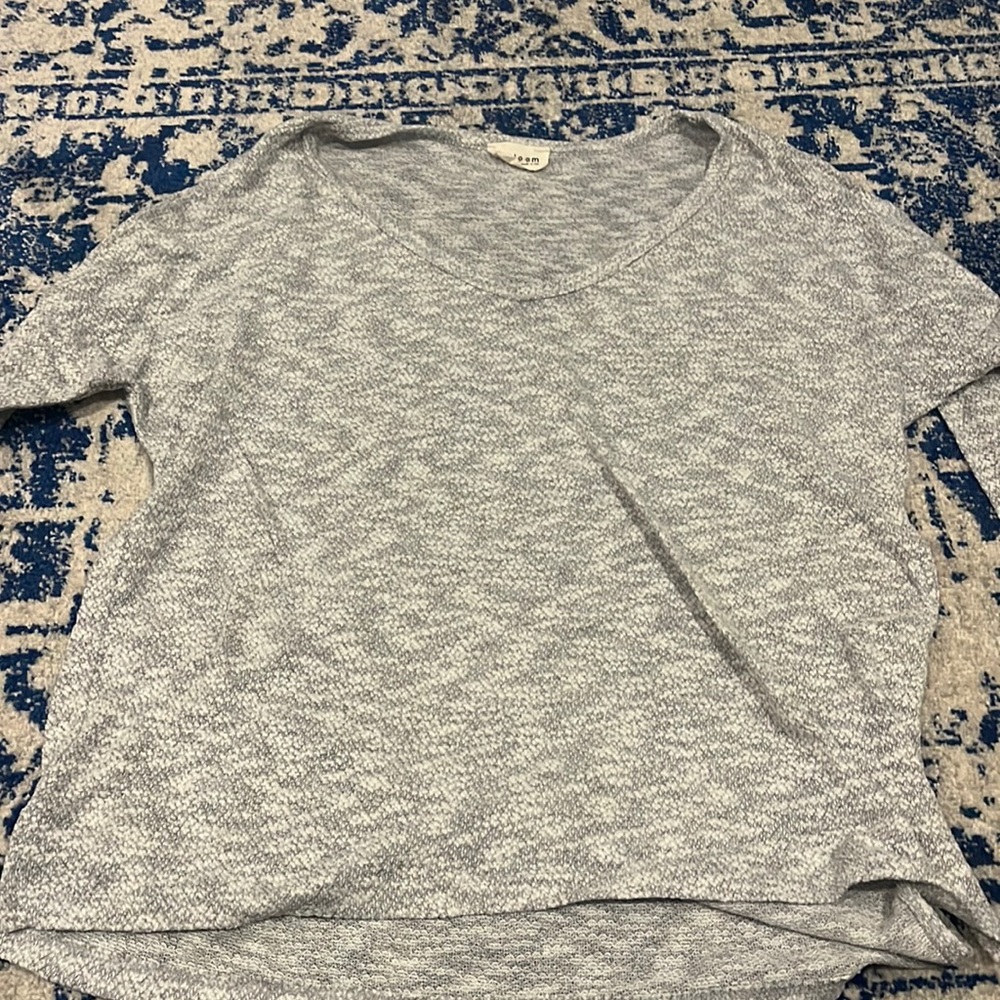 Grey white sweater